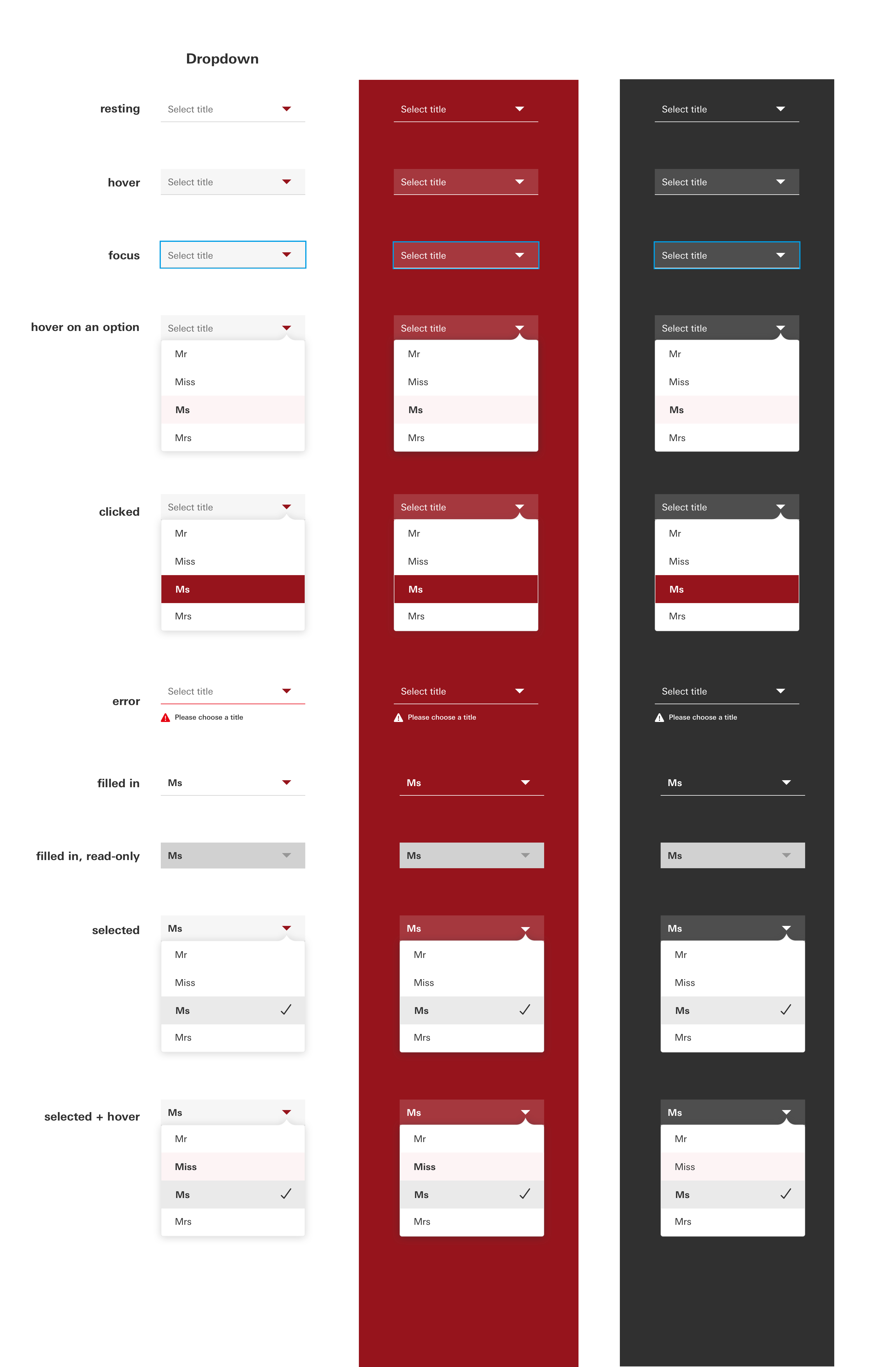 Dropdowns